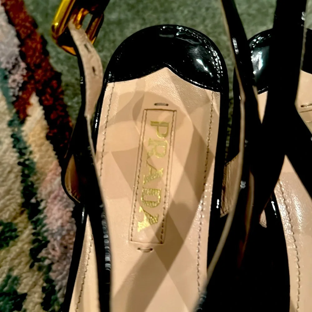Prada Black Patent Leather Heels - Picture 3 of 7